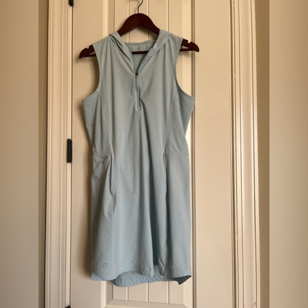 Title Nine Boom Sleeveless Hoodie Dress Light Blue Size 12 Outdoor‎ Activewear